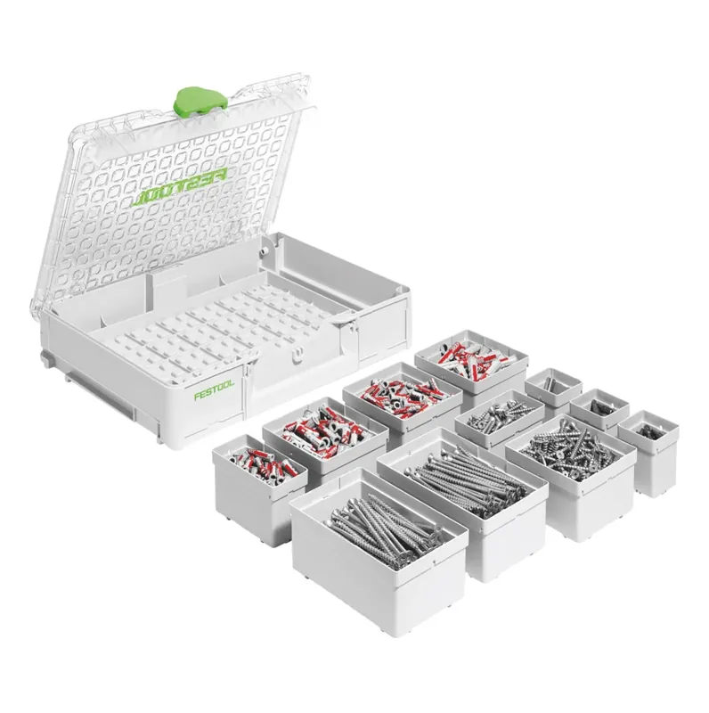 Festool SYS3 ORG M 89 SD Systainer Organizer ( 577353 ) + 650 tlg. SPAX und Fischer Sortiment Neu Im Sortiment