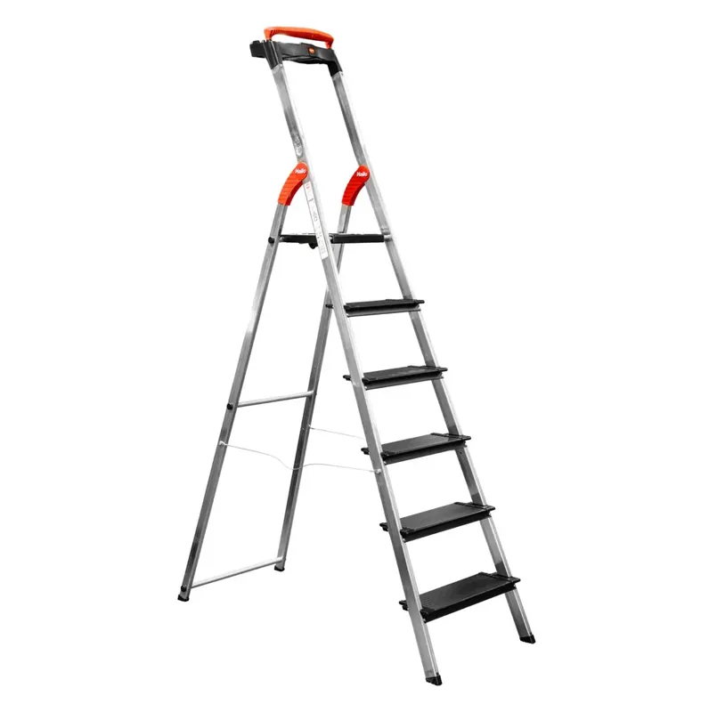 Hailo L100 Topline Sicherheits Stehleiter Aluminium 6 Stufen 209 cm 150 kg ( 8050-607 ) Jetzt Kaufen