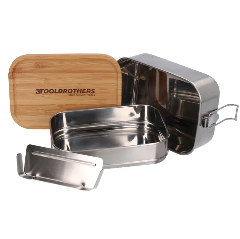 Toolbrothers Fan Edelstahl Brotdose mit 2 Etagen und Bambus Deckel 1340 ml Jetzt Bestellen