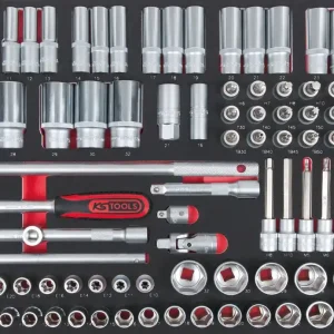 KS TOOLS SCS Steckschlüssel-Satz, 95-tlg, 1/2" in 1/1 Systemeinlage ( 711.0095 ) Neu