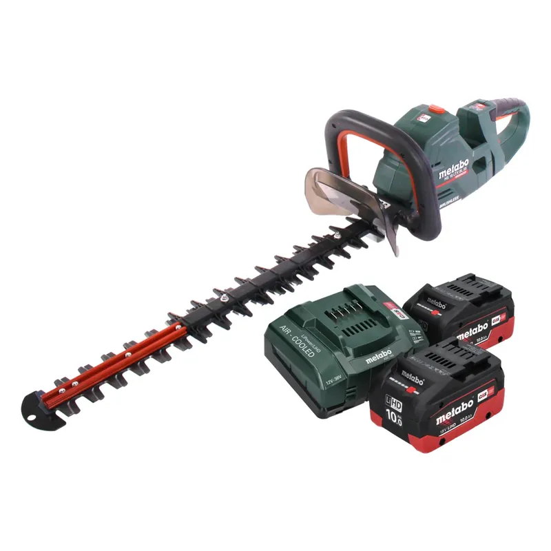 Metabo HS 18 LTX BL 55 Akku Heckenschere 18 V 50 cm Brushless + 2x Akku 10,0 Ah + Ladegerät Markenprodukt