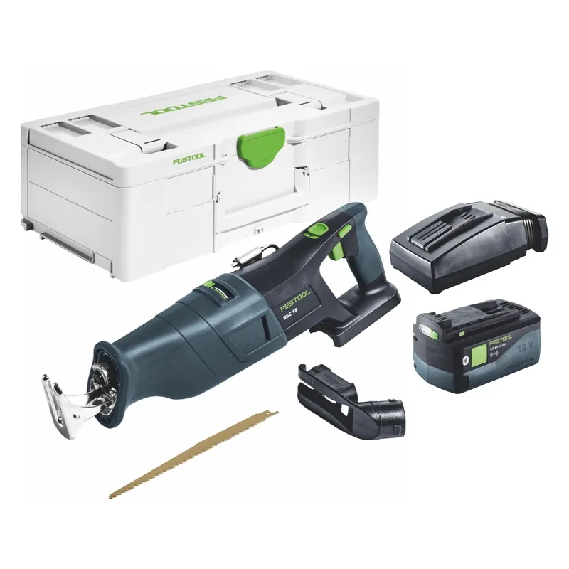 Festool RSC 18 EB-Basic Akku Säbelsäge 18 V Brushless + 1x Akku 5,0 Ah + Ladegerät + Systainer Markenware