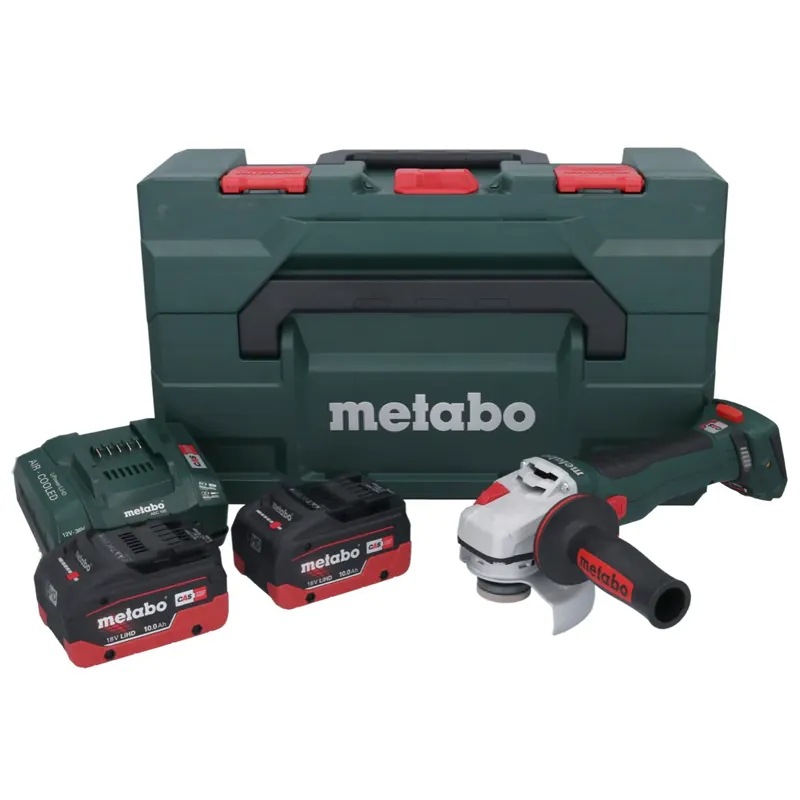 Kracherpreis Metabo WB 18 LT BL 11-125 Quick Akku Winkelschleifer 18 V 125 mm Brushless + 2x Akku 10,0 Ah + Ladegerät + metaBOX
