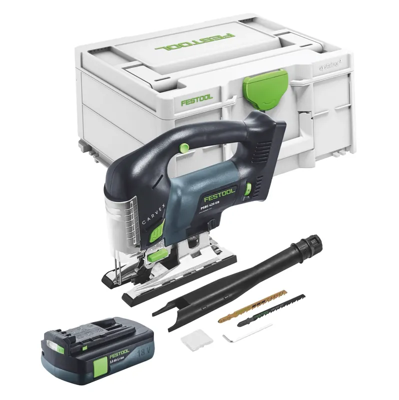 Geprüft Festool CARVEX PSBC 420-Basic Akku Pendelstichsäge 18 V 120 mm Brushless + 1x Akku 3,0 Ah + Systainer - ohne Ladegerät