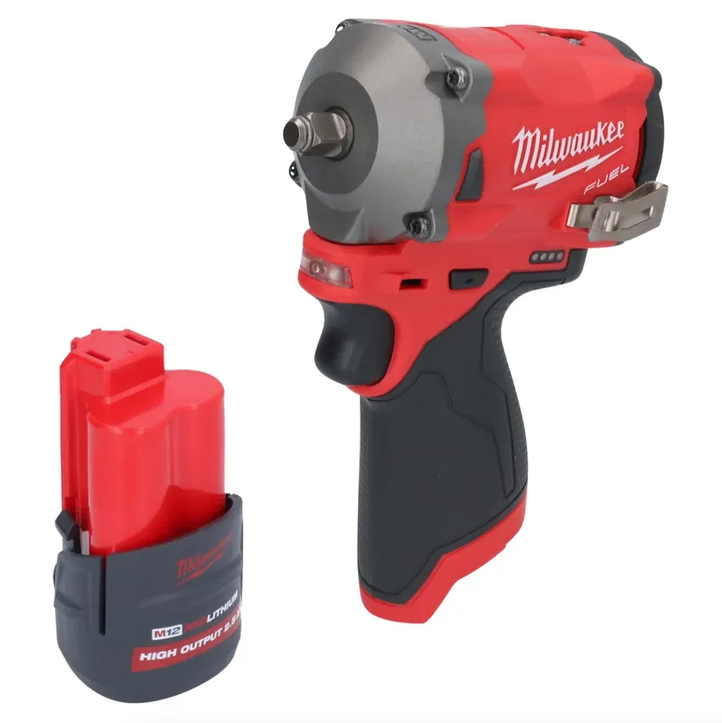 Abverkauf Milwaukee M12 FIW38-251 Akku Schlagschrauber 12 V 339 Nm 3/8" Brushless + 1x Akku 2,5 Ah - ohne Ladegerät