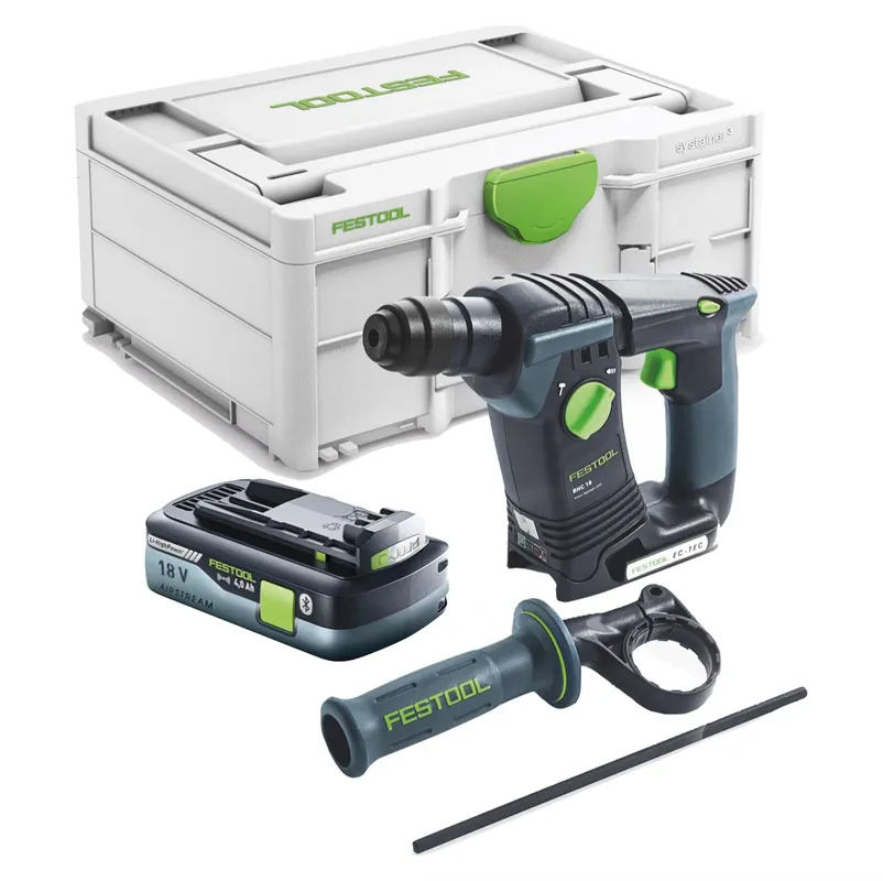 Markenprodukt Festool BHC 18-Basic Akku Bohrhammer 18 V 1,8 J SDS Plus Brushless + 1x Akku 4,0 Ah + Systainer - ohne Ladegerät