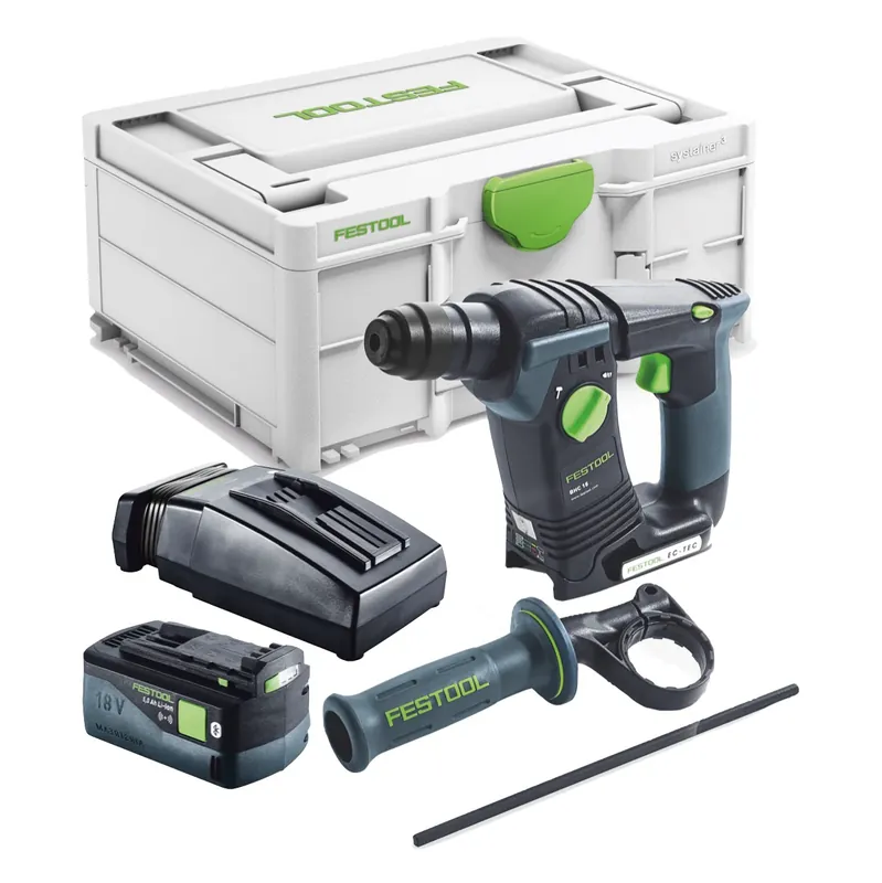 Sichere Zahlung Festool BHC 18-Basic Akku Bohrhammer 18 V 1,8 J SDS Plus Brushless + 1x Akku 5,0 Ah + Ladegerät + Systainer
