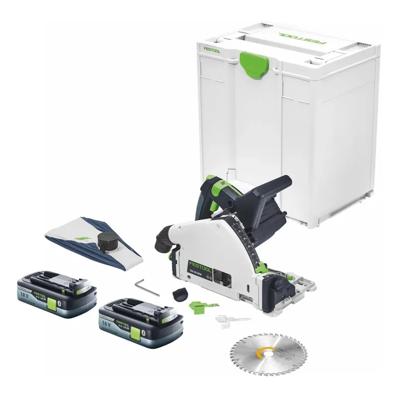 Festool TSC 55 KEB-Basic Akku Tauchsäge 18 V / 36 V ( 2x 18 V ) 160 mm Brushless + 2x Akku 4,0 Ah + Systainer - ohne Ladegerät Günstig