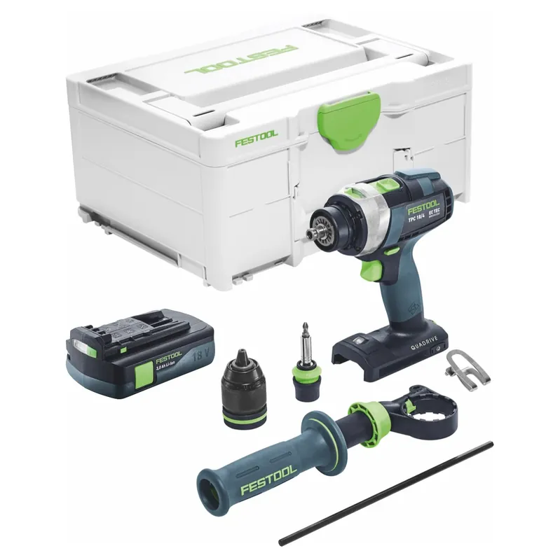 Top-Seller Festool TPC 18/4 I-Basic Akku Schlagbohrschrauber 18 V 75 Nm Brushless + 1x Akku 3,0 Ah + Systainer - ohne Ladegerät