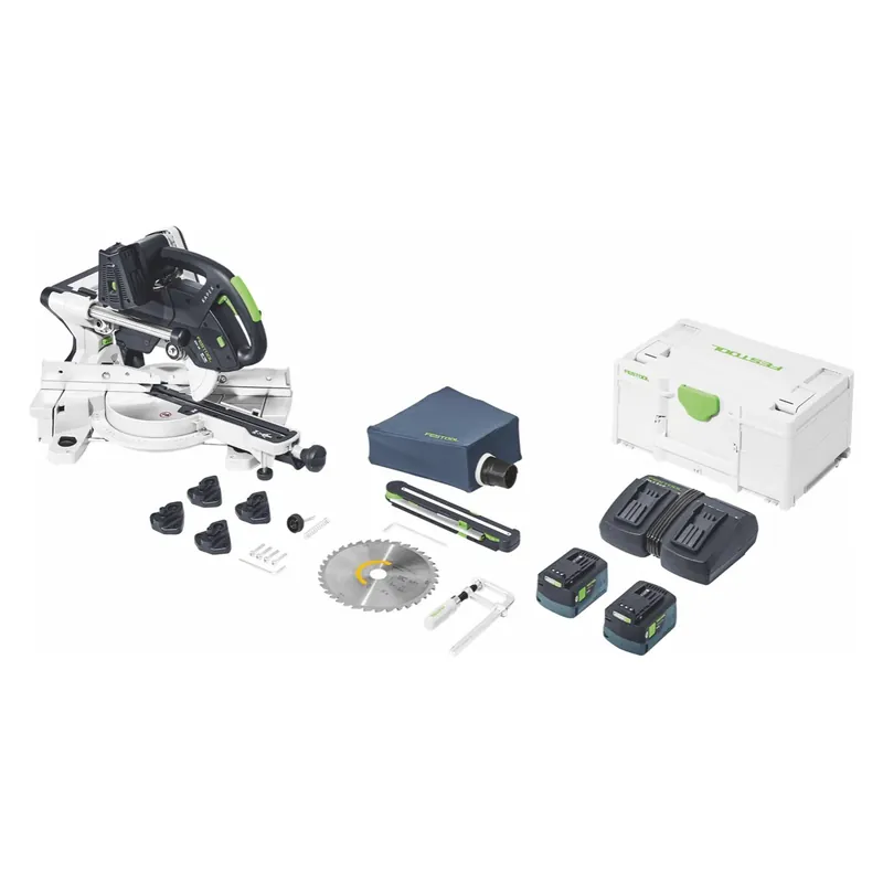 Preisknaller Festool KSC 60 EB 5,0 I-Plus KAPEX Akku Kapp Zugsäge 18 V / 36 V 216 mm ( 577665 ) Brushless + 2x Akku 5,0 Ah + Doppelladegerät + Systainer