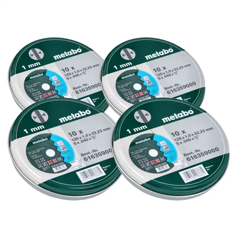 Metabo TF41 Trennscheibe Inox SP 125 x 1,0 x 22,23 mm 40 Stk. ( 4x 616359000 ) Markenprodukt