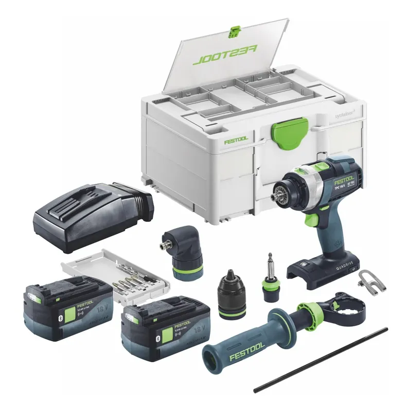 Festool TPC 18/4 I-Basic-Set Akku Schlagbohrschrauber 18 V 75 Nm Brushless + 2x Akku 5,0 Ah + Ladegerät + Systainer Top-Preis