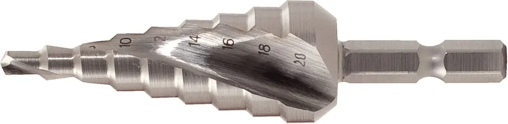 KS TOOLS 1/4" HSS Stufenbohrer-Bit,Ø 4-20mm, 9 Stufen ( 330.2382 ) Highlight