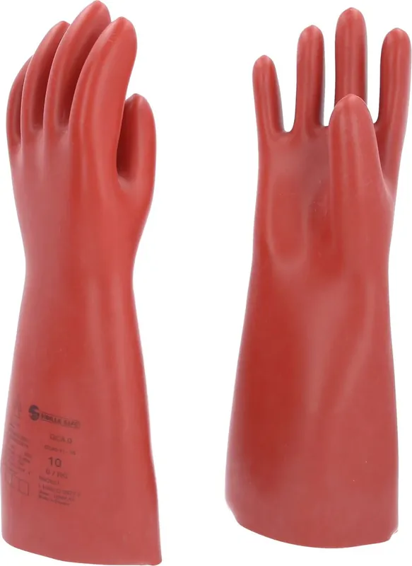 Preisknaller KS TOOLS Elektriker-Schutzhandschuh mit mechanischen und thermischen Schutz, Größe 10, Klasse 0, rot ( 117.0007 )