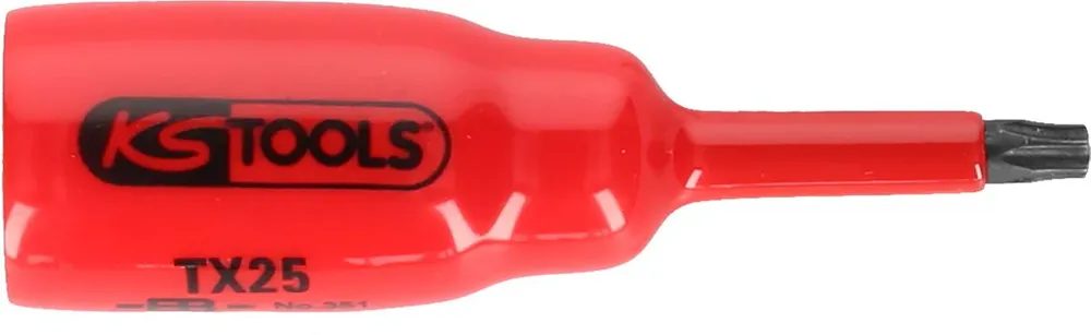 Zertifiziert KS TOOLS 3/8" Bit-Stecknuss mit Schutzisolierung für Torx-Schrauben, T20, kurz ( 117.2456 )