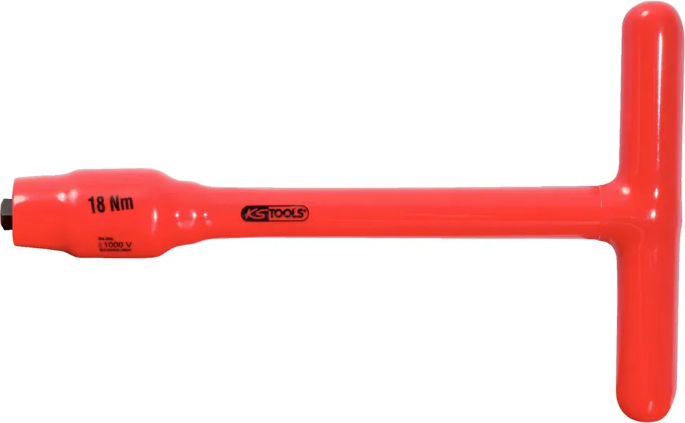 KS TOOLS 3/8" Festeingestellter T-Griff-Drehmomentbegrenzer mit Schutzisolierung, 18Nm ( 117.3807 ) Nur Für Kurze Zeit