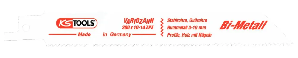 KS TOOLS Säbelsägeblatt, 200mm, Variozahn, 1,8-2,5mm, 5er Pack ( 129.4441V ) Expressversand