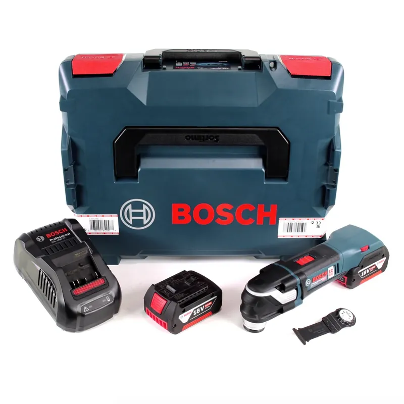 Markenprodukt Bosch GOP 18V-28 Akku Multi-Cutter Starlock Plus Brushless + 2x Akku 6,0Ah + Ladegerät + L-Boxx