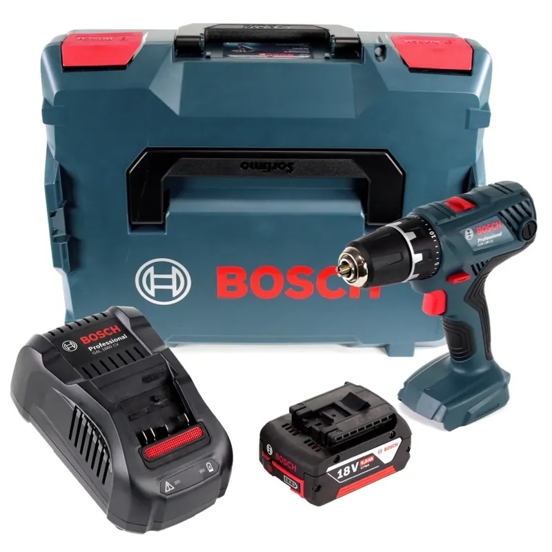 Bosch Professional GSR 18V-21 Akku Bohrschrauber 18V 55Nm + 1x Akku 6,0Ah + Ladegerät + L-Boxx Echt