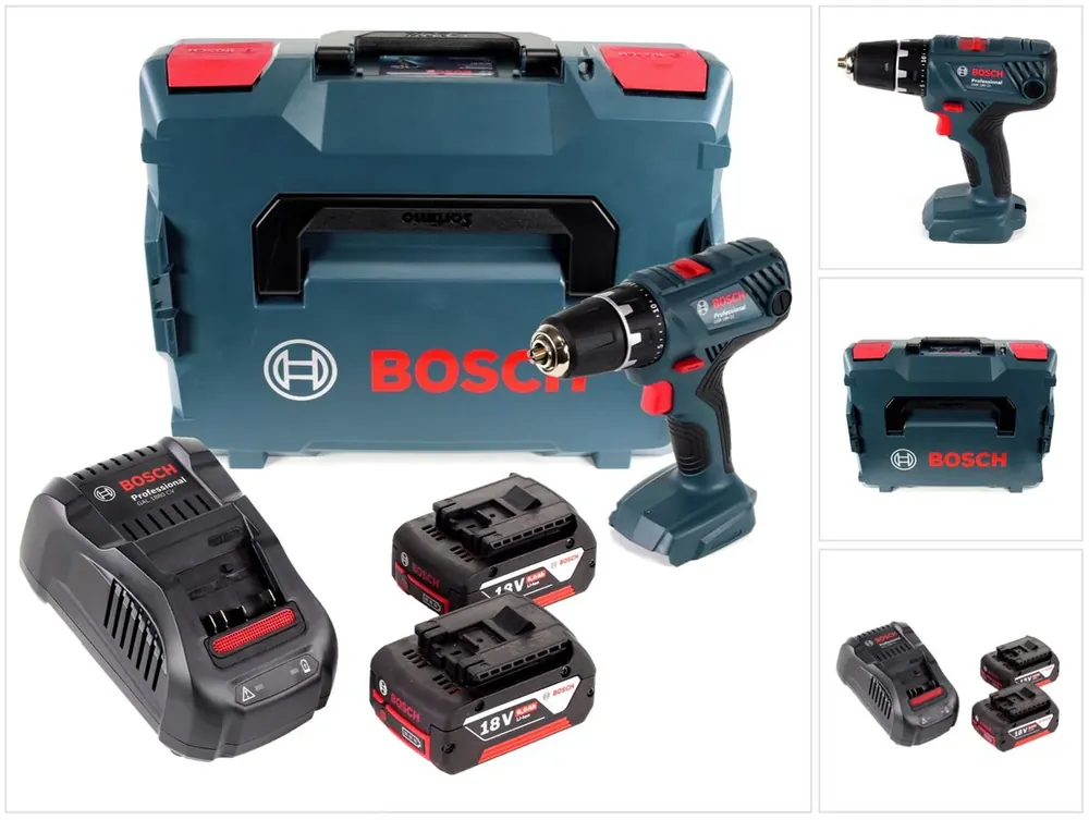 Garantierte Lieferung Bosch Professional GSR 18V-21 Akku Bohrschrauber 18V 55Nm + 2x Akku 6,0Ah + Ladegerät + L-Boxx
