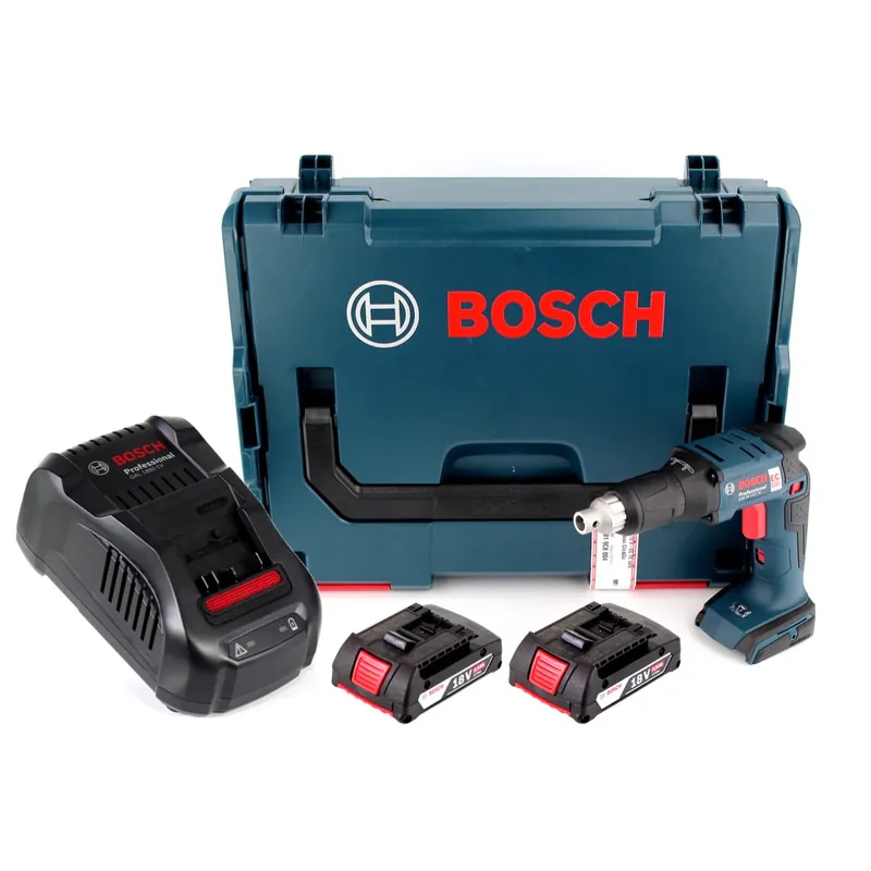 Bosch GSR 18 V-EC TE Akku Trockenbauschrauber 18V 25Nm Brushless + 2x Akku 2,0Ah + Ladegerät + L-Boxx Neu