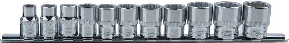 KS TOOLS 3/8" CHROMEplus 12-kant-Stecknuss-Satz, 11-tlg 8-19mm ( 918.0601 ) Schnäppchen