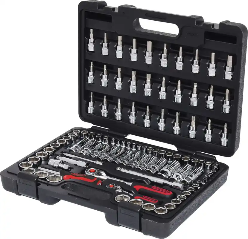 Versand Am Gleichen Tag KS TOOLS 1/4"+3/8" CHROMEplus Steckschlüssel-Satz, 99-tlg ( 918.0699 )