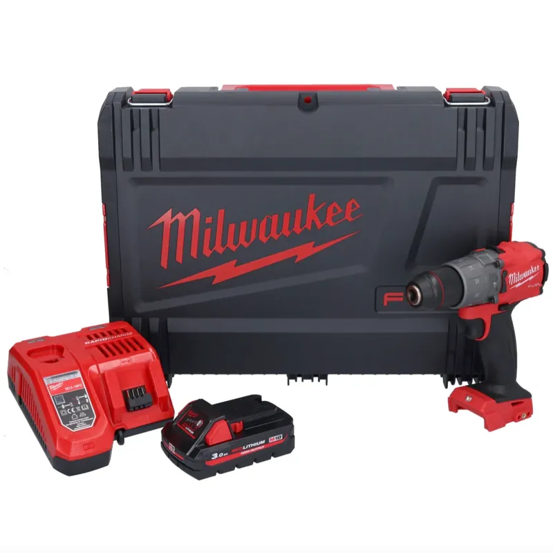 Zertifiziert Milwaukee M18 FPD2-301X Akku Schlagbohrschrauber 18 V 135 Nm Brushless + 1x Akku 3,0 Ah + Ladegerät + HD-Box