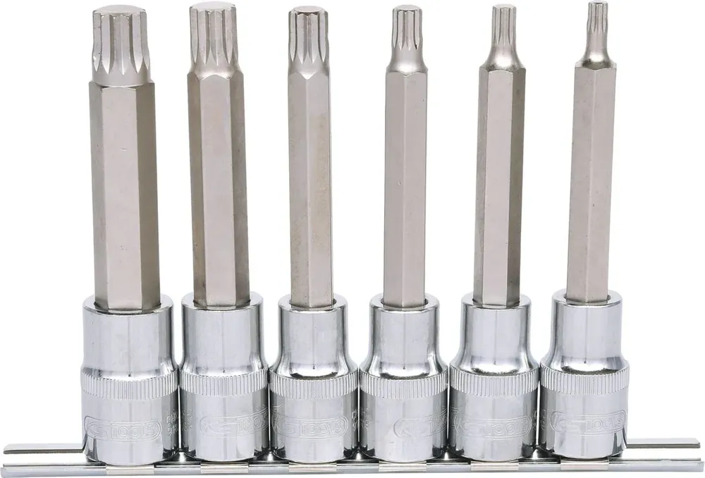 Sofort Bestellen KS TOOLS 1/2" CHROMEplus Bit-Stecknuss-Satz XZN, lang, 6-tlg M5-M14 ( 918.1358 )