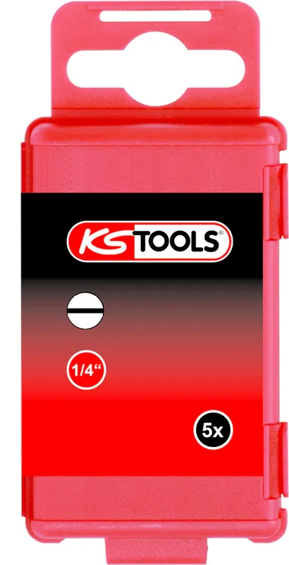 Letzte Chance KS TOOLS 1/4" TORSIONpower Bit Schlitz, 75mm, 3mm, 5er Pack ( 918.3351 )