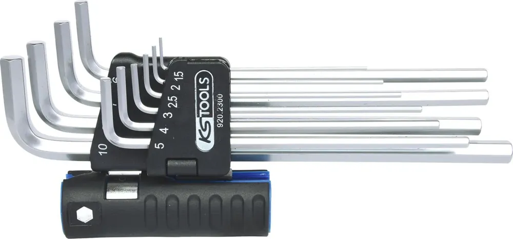 KS TOOLS 3 in 1 Innen6kant-Winkelstiftschlüssel-Satz,10-tlg XL ( 920.2300 ) Preisknaller