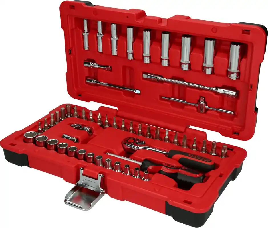 KS TOOLS 1/4" CHROMEplus Steckschlüssel-Satz, 54-tlg ( 958.0654 ) Top-Preis