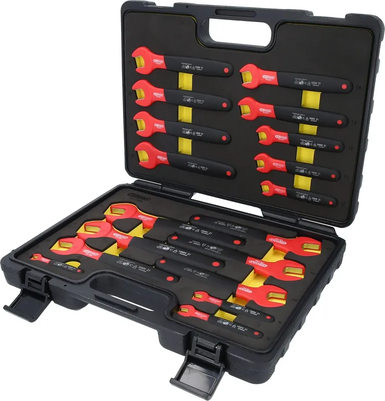 Preisknaller KS TOOLS Maulschlüssel-Satz mit Schutzisolierung, 18-tlg ( 118.1500 )