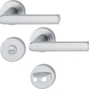 HOPPE Rosettengarnitur Hamburg 1700 / 42KB/42KBS Aluminium F1 ( 3000203128 ) Highlight