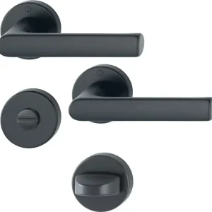 Sonderaktion HOPPE Rosettengarnitur Hamburg 1700 / 42KB/42KBS Aluminium F9714M ( 3000203131 )