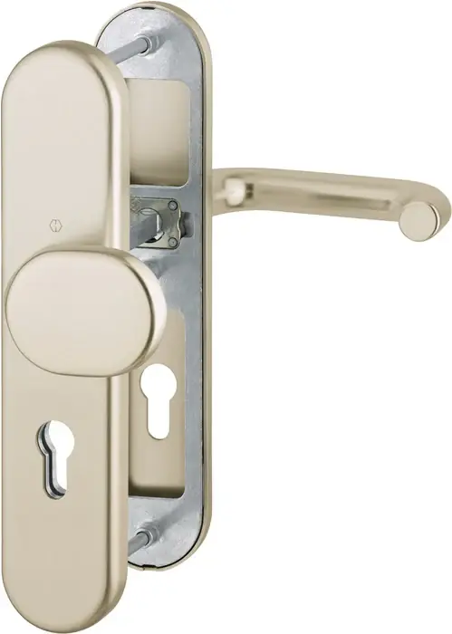 Geprüft HOPPE Schutzgarnitur Paris 86G/3331/3310/138L Aluminium F2 ( 3000209102 )