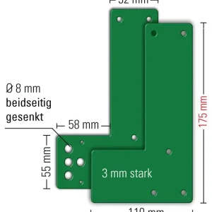 GFS Montageplatte 901 - / 991 470 Montage an Glastüren ( 3000250545 ) Sonderaktion
