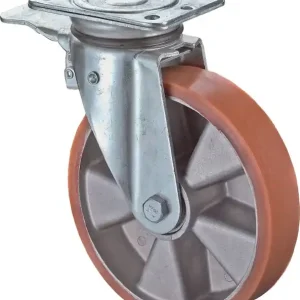 Abverkauf BS ROLLEN Lenkrolle mit Totalfeststeller Rad-Ø 80 mm Tragfähigkeit 120 kg ( 3900275619 )