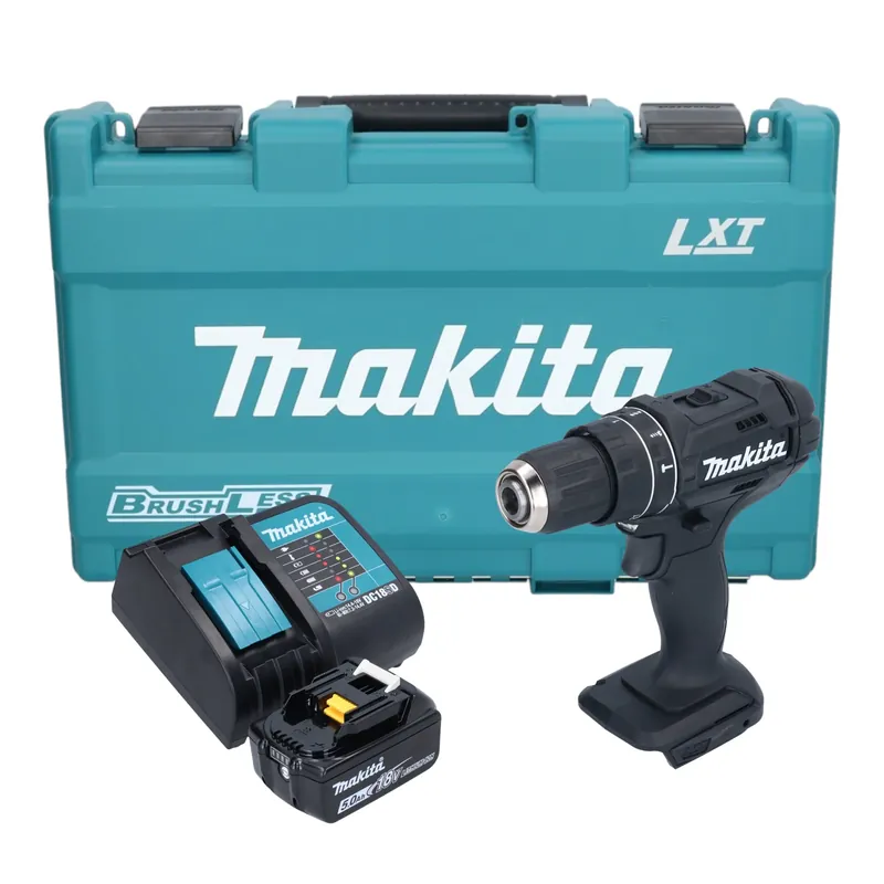 Makita DHP 482 ST1KB Akku Schlagbohrschrauber 18 V 62 Nm Schwarz + 1x Akku 5,0 Ah + Ladegerät + Koffer Heißes Angebot
