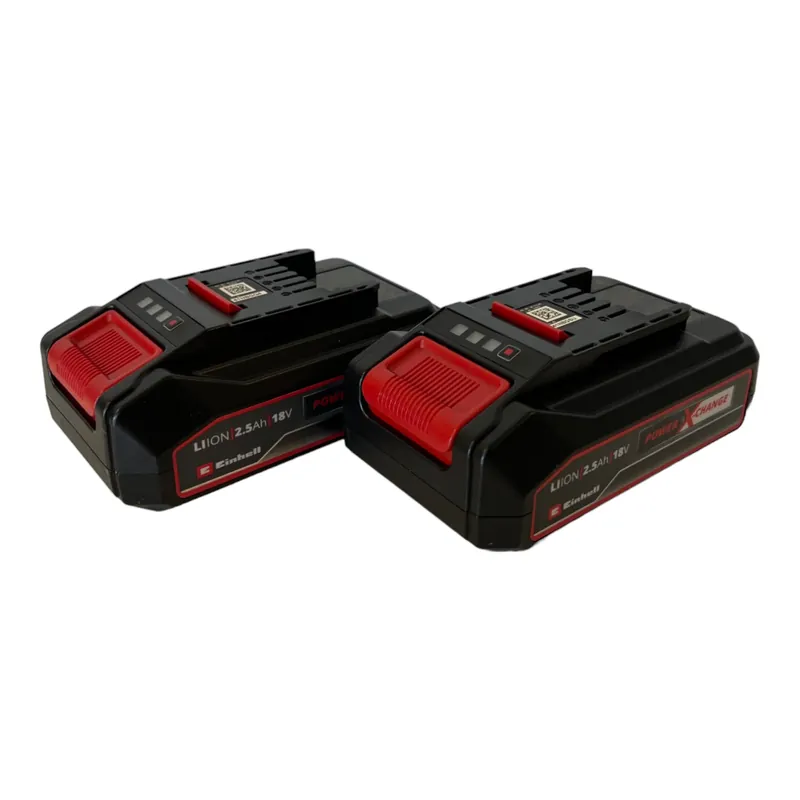 Einhell 2x 18V 2,5Ah PXC-Twinpack Power X-Change ( 4511524 ) 18 V 2,5 Ah Li-Ion mit Ladestandanzeige Schneller Versand