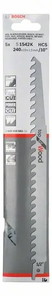 BOSCH Säbelsägeblatt S 1542 K Länge 240 mm Breite 19 mm ( 8000343821 ) Billig