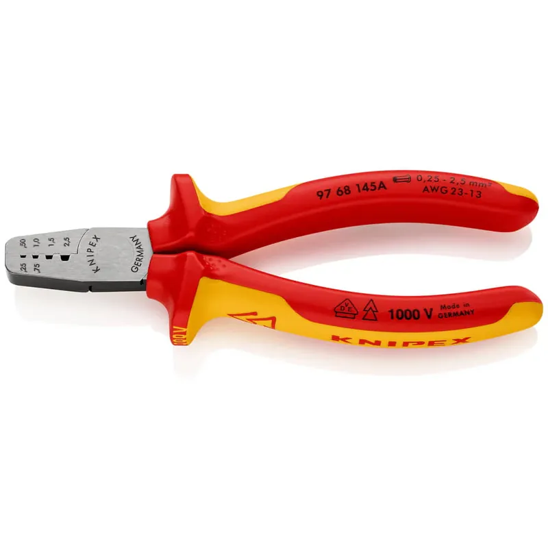 KNIPEX Aderendhülsenzange Gesamtlänge 145 mm ( 4000795074 ) Sichere Zahlung