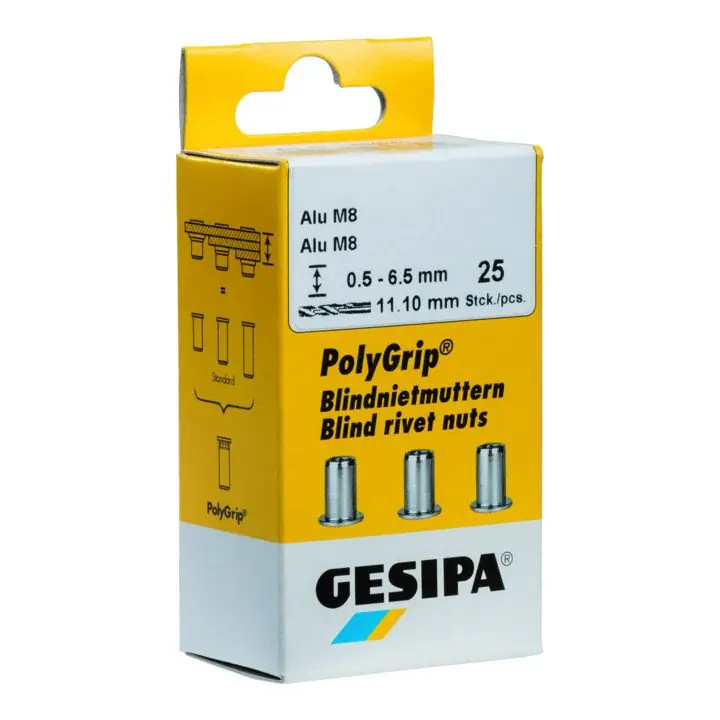 GESIPA Blindnietmutter PolyGrip® Nietschaft d x l 9 x 18 mm M6 ( 4000813829 ) Markenware