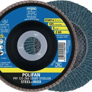 Mega-Angebot PFERD Fächerscheibe POLIFAN Z START STEELOX Ø 125 mm Körnung Z-60 flach ( 4000844219 )