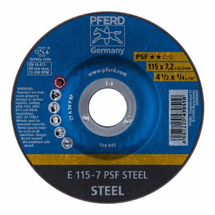 Markenprodukt PFERD Schruppscheibe PSF STEEL D115xS7,2mm ( 4000842650 )