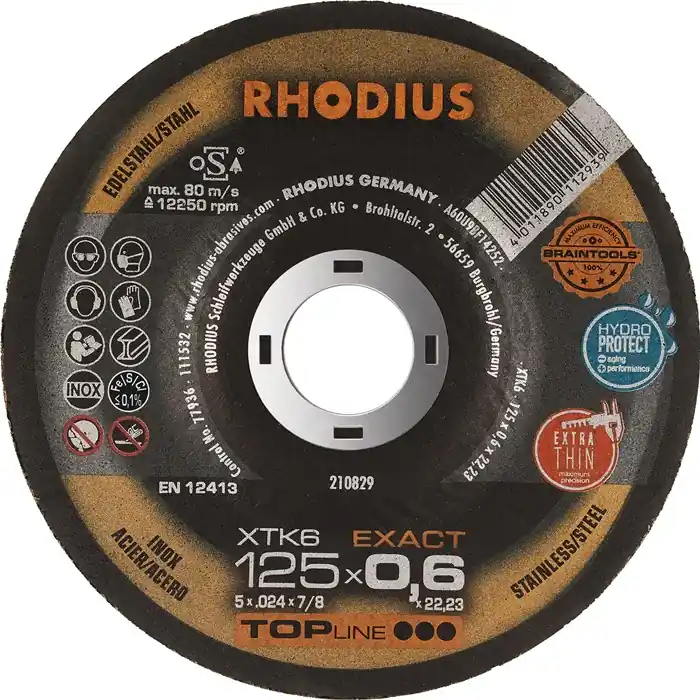 Direktkauf RHODIUS Trennscheibe XTK6 EXACT D115x0,6mm gerade ( 4000843181 )