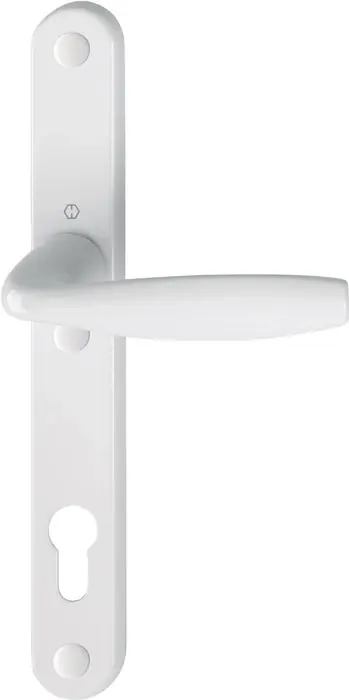 Zertifiziert HOPPE 1/2 Profiltür-Garnitur New York 1810/3346SN Aluminium F9016 ( 3000203615 )