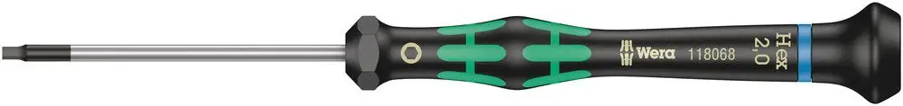 Zertifiziert WERA Elektronik-Feinmechanik-Schraubendreher 2054 6-KT. 2 mm Klingenlänge 60 mm ( 4300001795 )