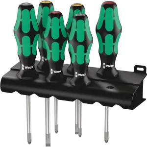 WERA Schraubendrehersatz 335/350/355/6 6-teilig Schlitz / PH / PZD ( 4000827742 ) Versand Am Gleichen Tag