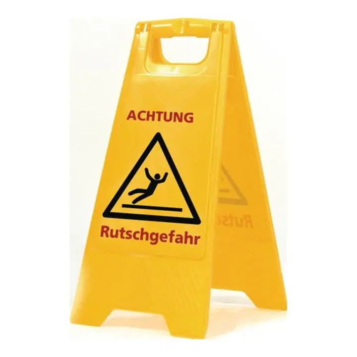 SPRINTUS Warnschild Achtung Rutschgefahr Schriftzug ( 9000472025 ) Sichere Zahlung